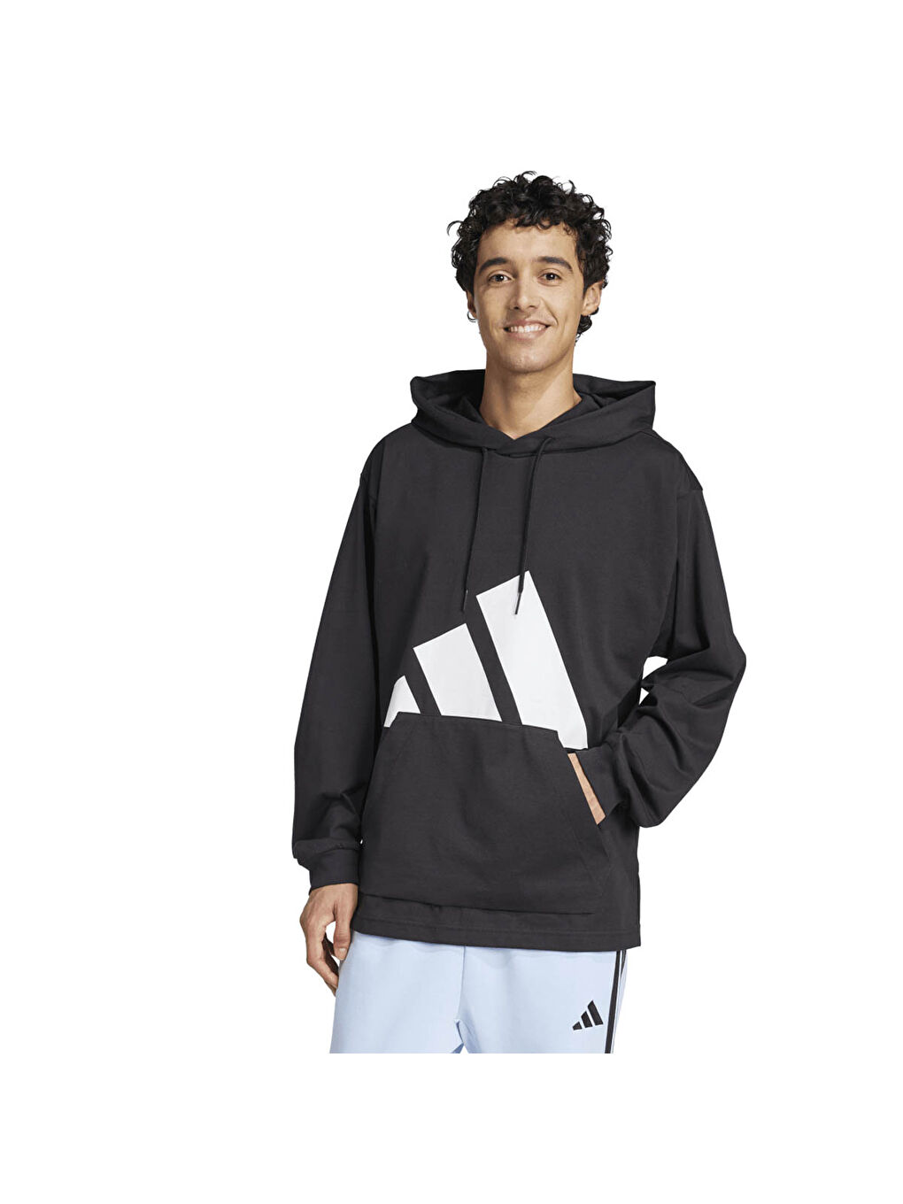 Bl Sj Erkek Siyah Kapüşonlu Sweatshirt