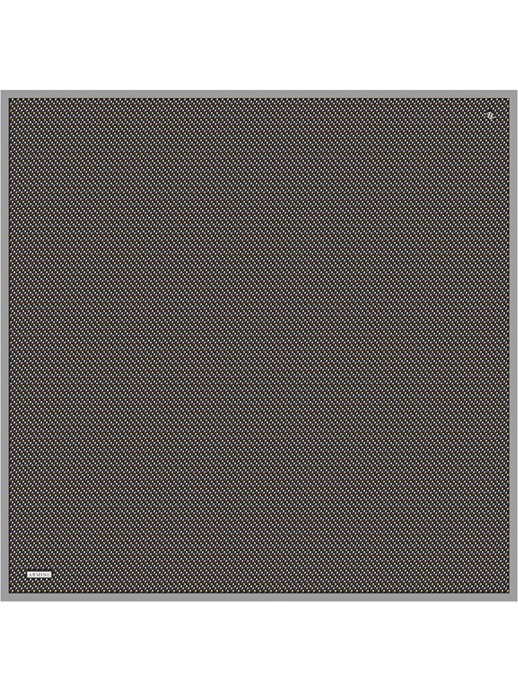 Kahverengi Geometrik Desenli Saf İpek Sura Eşarp 9307 04-5