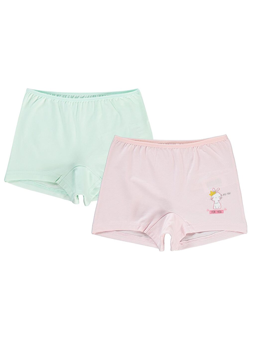 Civil Pembe Girls Kız Çocuk 2-10 Yaş 2'li Boxer Set