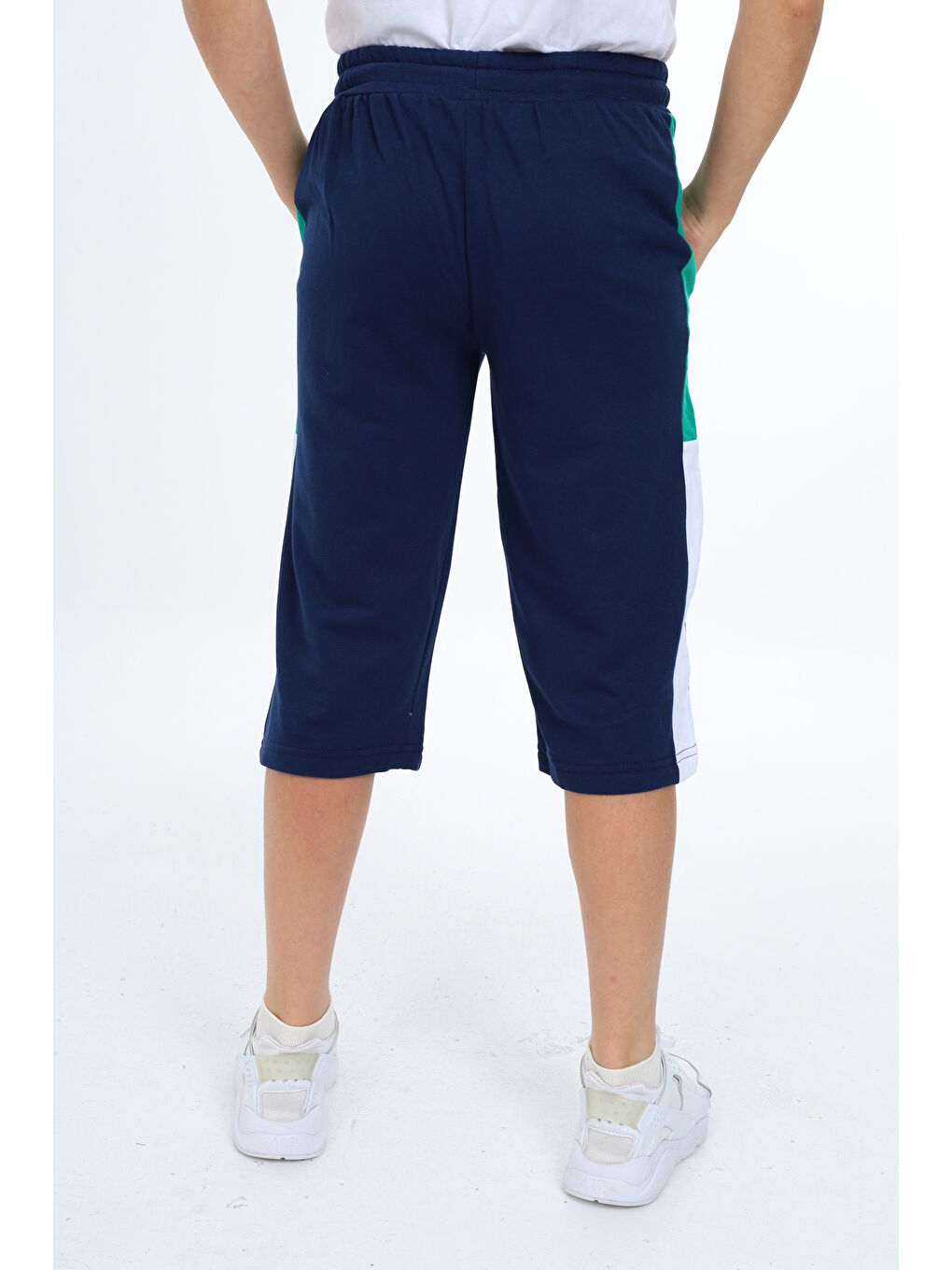 Lacivert Erkek Çocuk Garni Detaylı Kapri Alt 12204-3