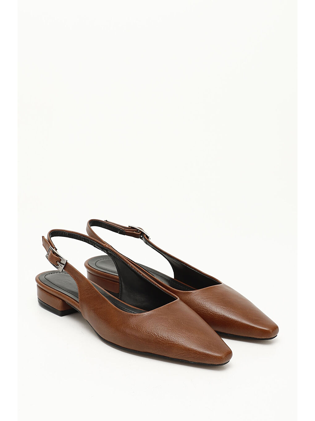 Haki Kadın HAKİ-TABA Küt Burunlu Arkası Açık Ayakkabı-1