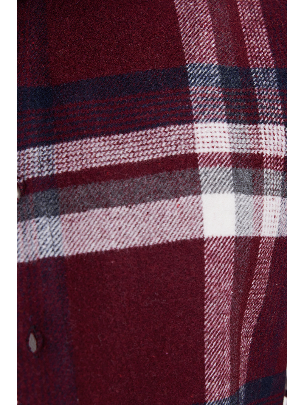 Bordo Erkek Slim Fit Dar Kesim Kareli Kışlık Oduncu Gömlek-4
