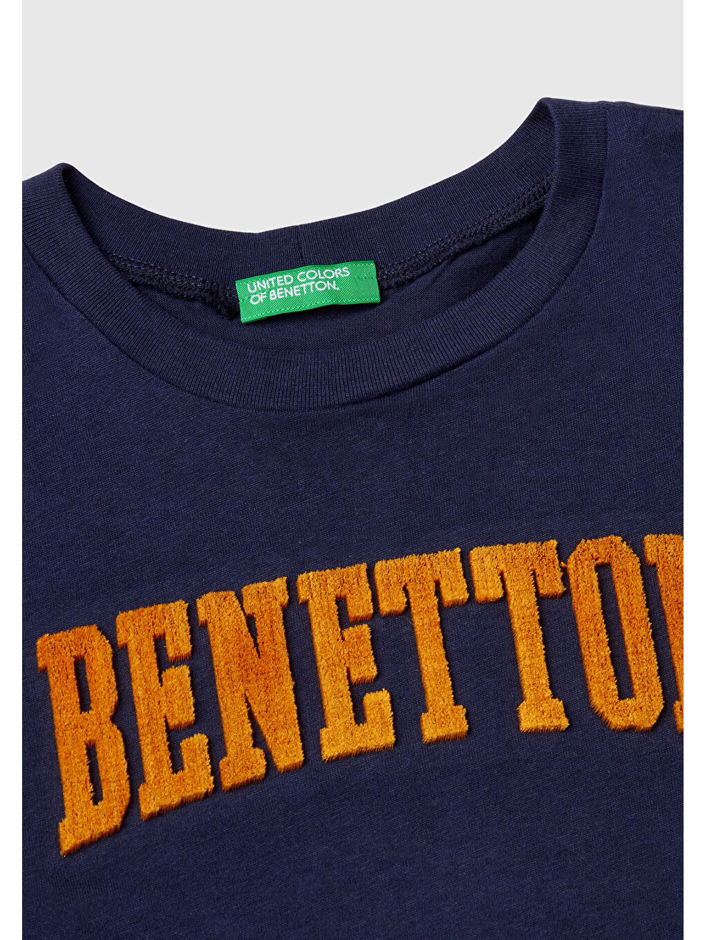 United Colors Of Benetton Erkek Çocuk Lacivert Önü Logo İşlemeli Uzun Kollu T-Shirt - 2