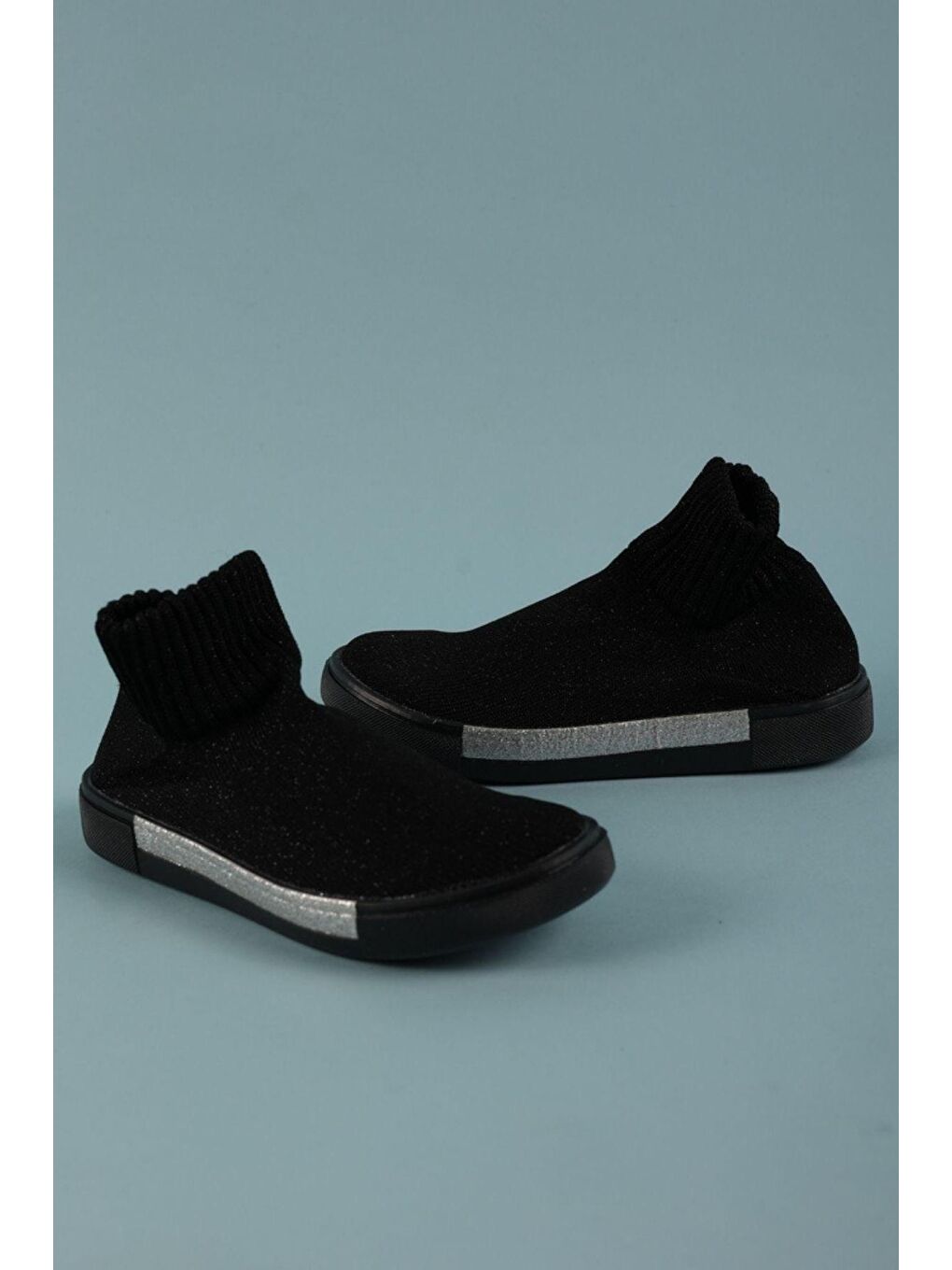 Shining Steps Çorap Ayakkabı Siyah/Sılver-2