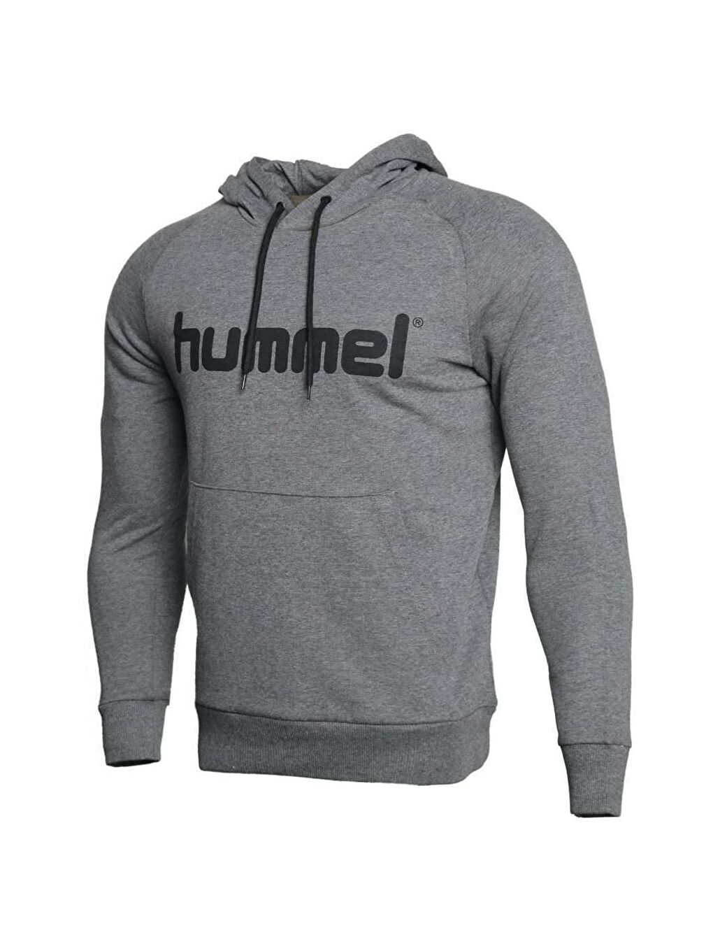 Hummel Gri Volus Erkek Gri Baskılı Kapüşonlu Sweatshirt - 1