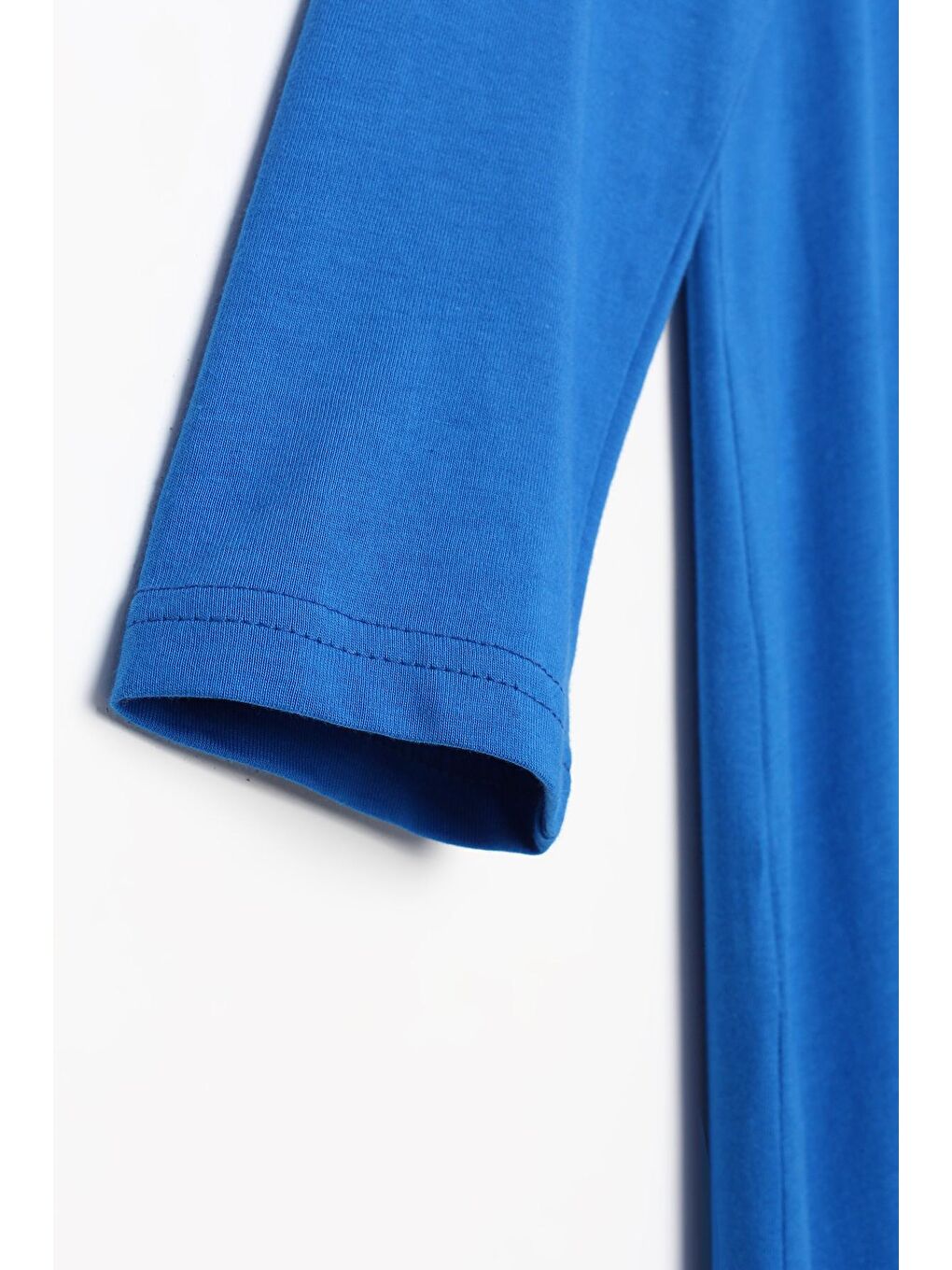 Mavi Uzun Kollu İçlik Elbise-4