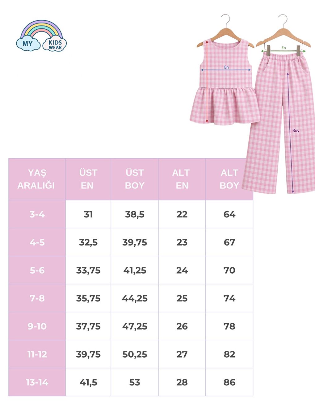 Pembe Kız Çocuk Pötikareli Peplum Bluz ve Pantolon Takımı 12689-4