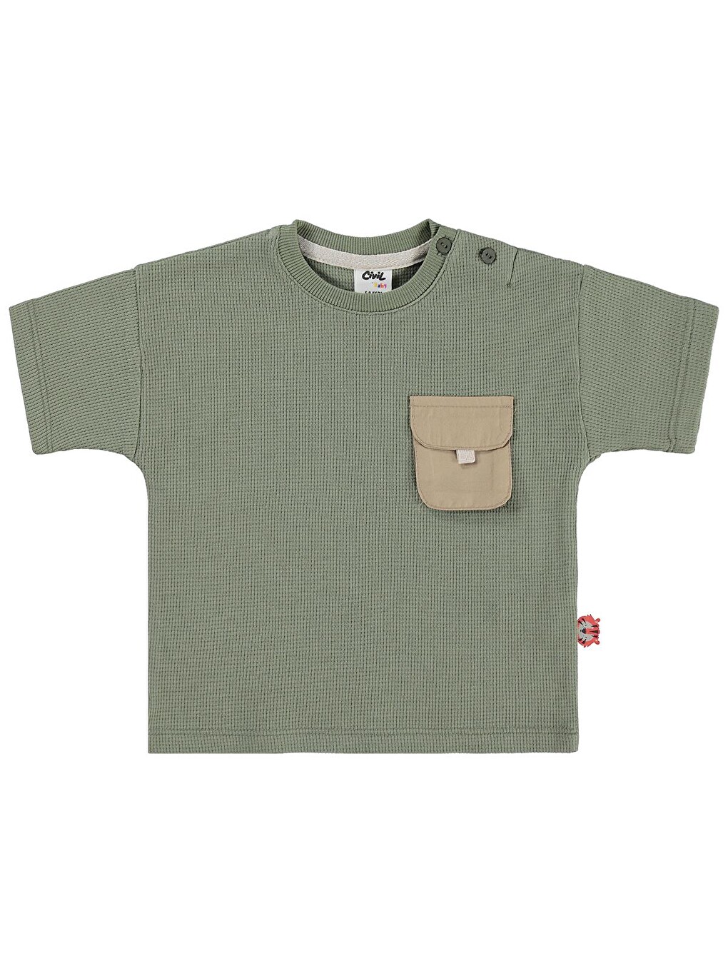 Baby Cepli Basic 6-18 Ay Tişört - Haki