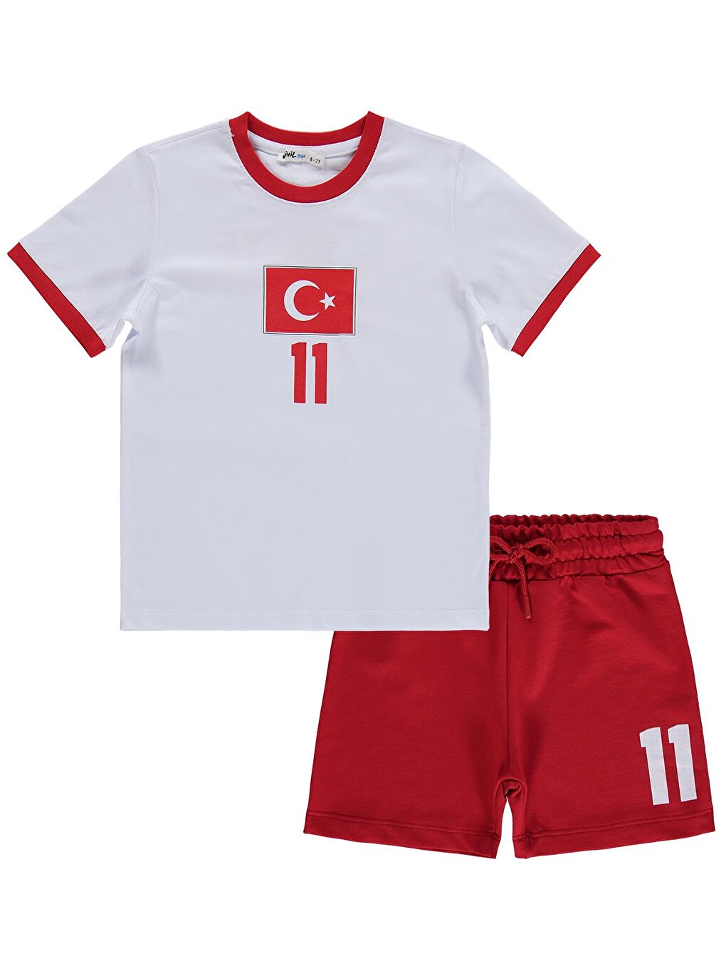 Boys Türkiye Baskılı 10-13 Yaş Takım - Beyaz-5