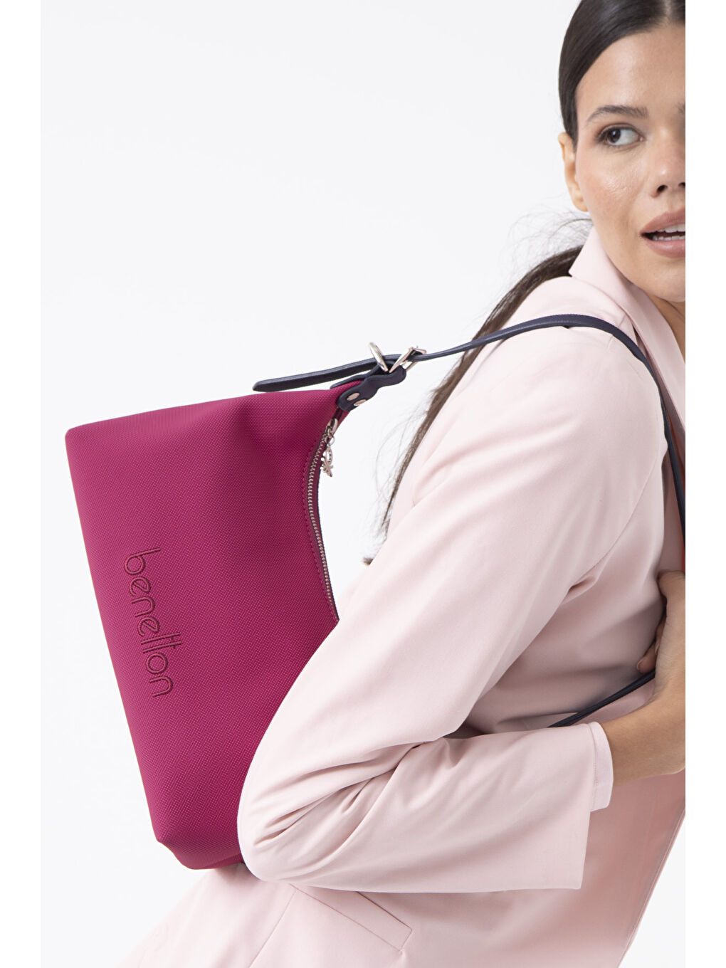 Kadin Kol Çantasi Mürdüm-Laci̇vert BNT1594