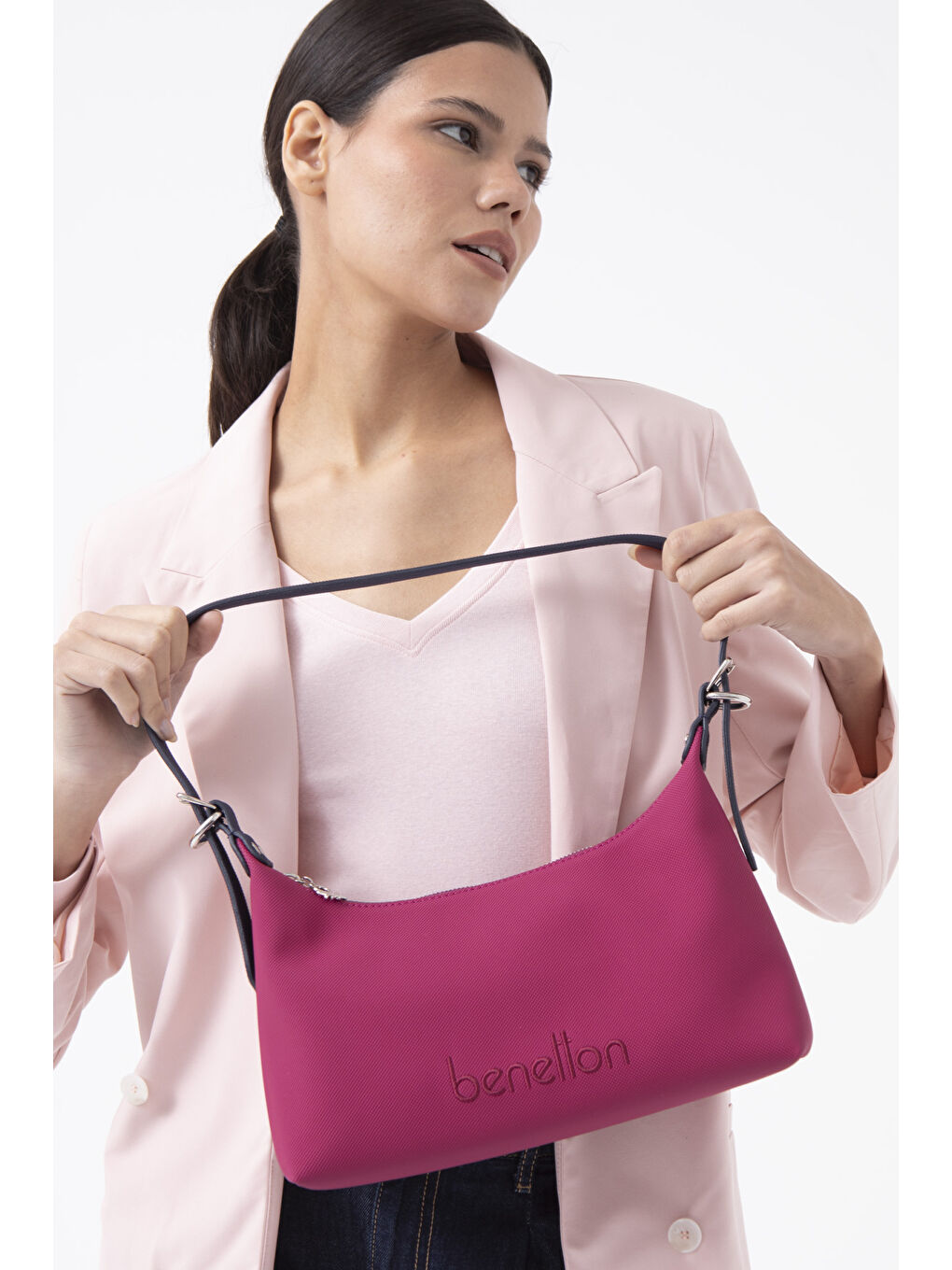 Kadin Kol Çantasi Mürdüm-Laci̇vert BNT1594-1