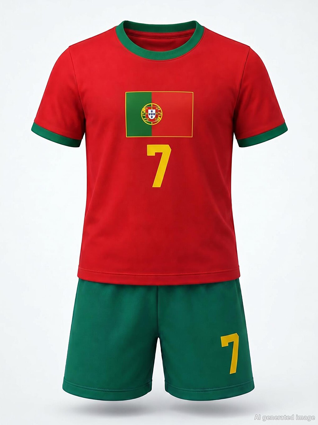 Boys Portugal Baskılı 6-9 Yaş Takım - Kırmızı-2