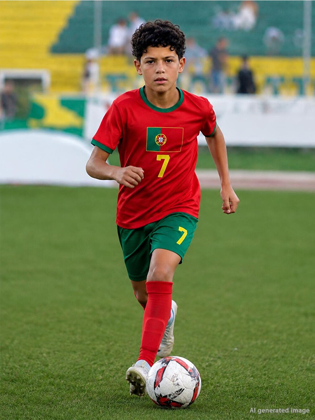 Boys Portugal Baskılı 6-9 Yaş Takım - Kırmızı-3