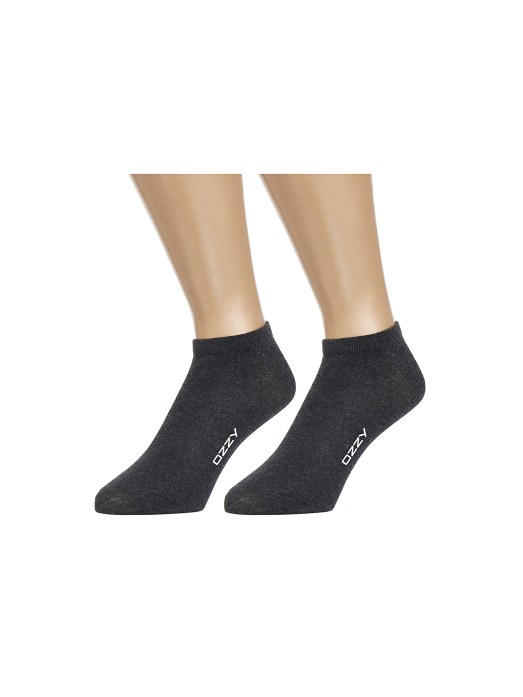 OZZY SOCKS Siyah-Gri 12 Çift Unisex Dikişsiz Patik Çorap - 5