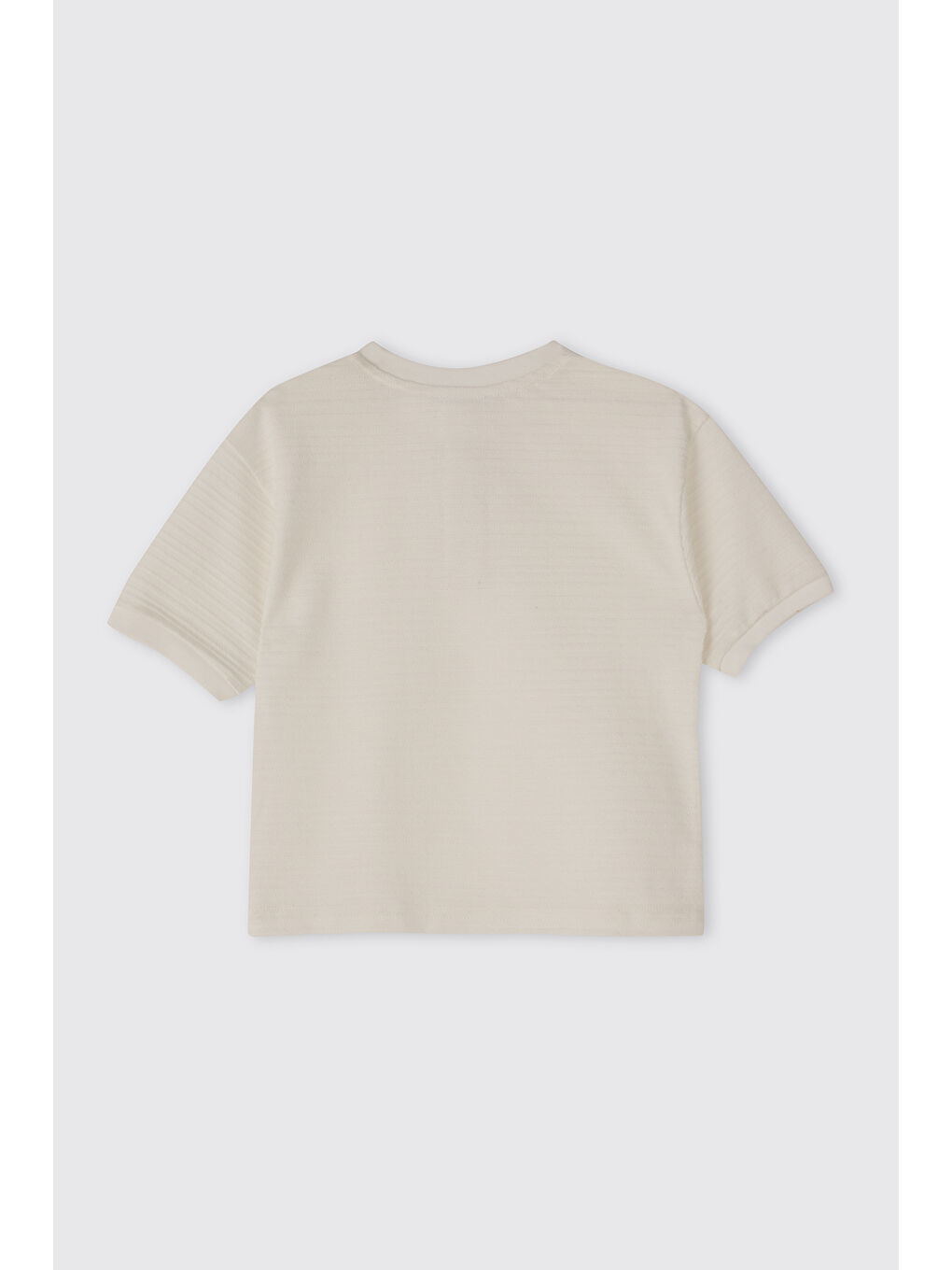 Erkek Bebek Kısa Kollu Ekru Tişört-1