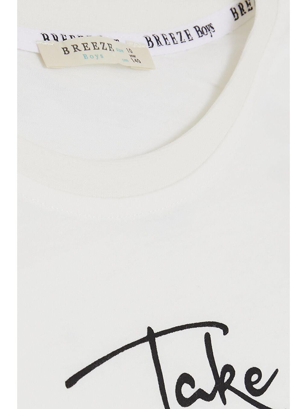 Erkek Çocuk Tişört Yazı Baskılı Ekru (9-16 Yaş)-2