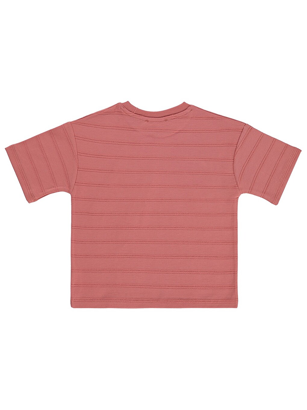 Boys Basic Önü Cepli 2-5 Yaş Tişört - Pembe-1