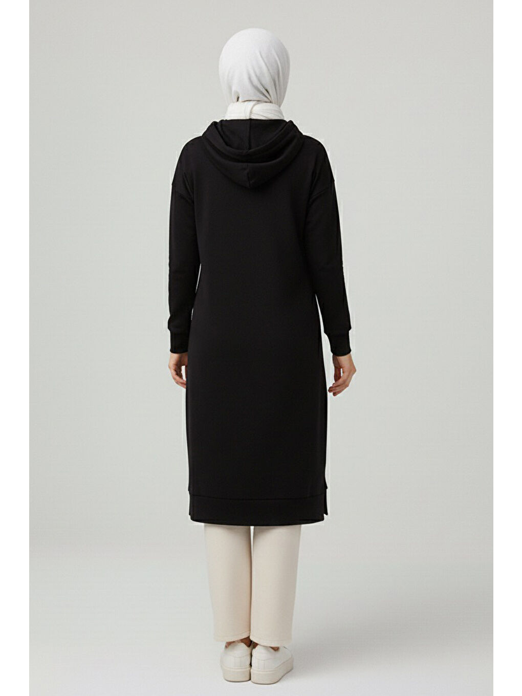 Armalı Vortex Yırtmaçlı Tunik Siyah - 27984-SIYAH-1