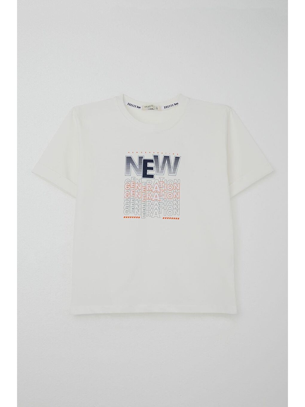 Erkek Çocuk Şortlu Takım Yazı Baskılı Cepli Ekru (8-14 Yaş)-1