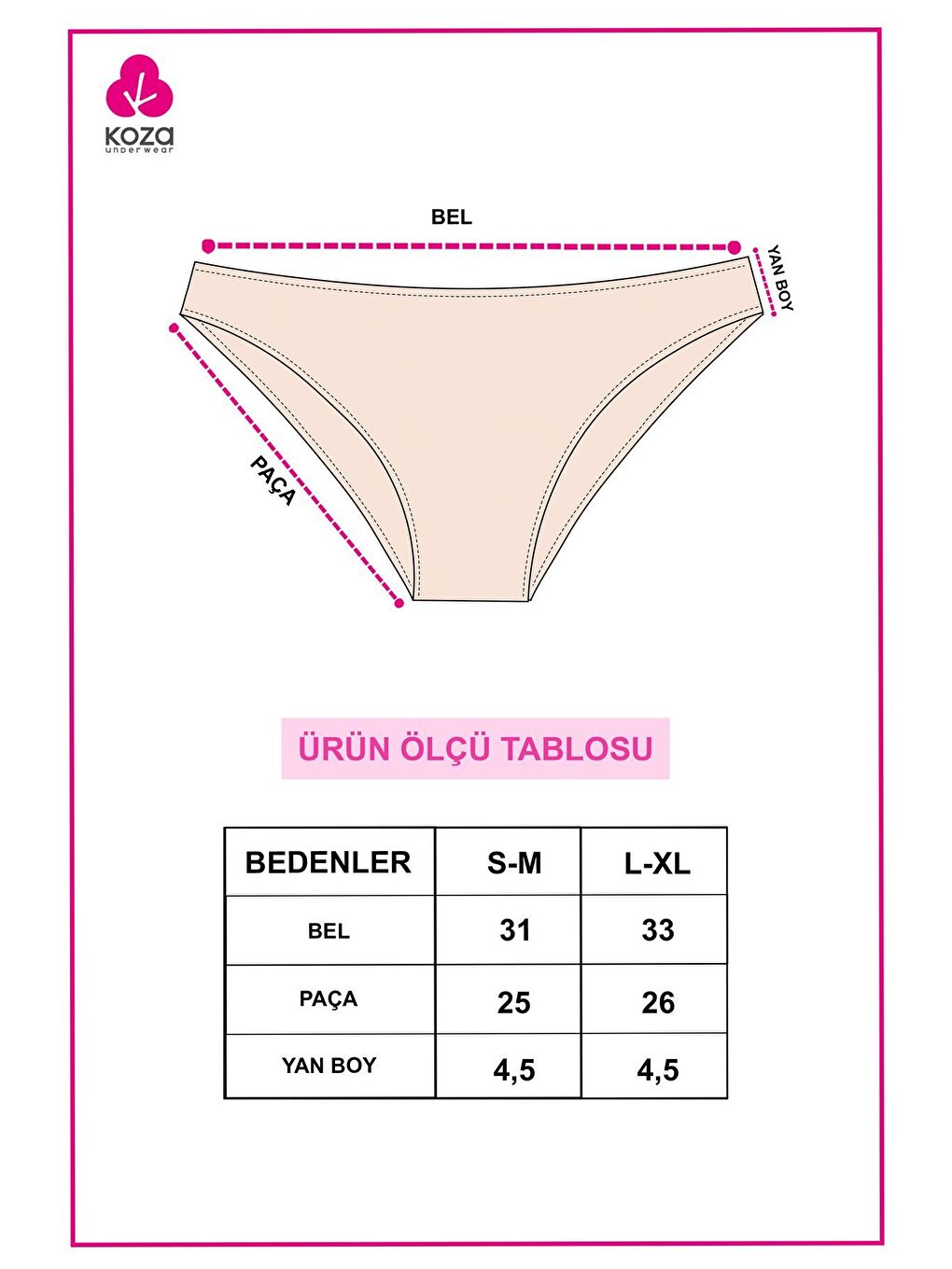 Koza İç Giyim Gri Kadın 3'lü Pamuklu Basic Külot - 4