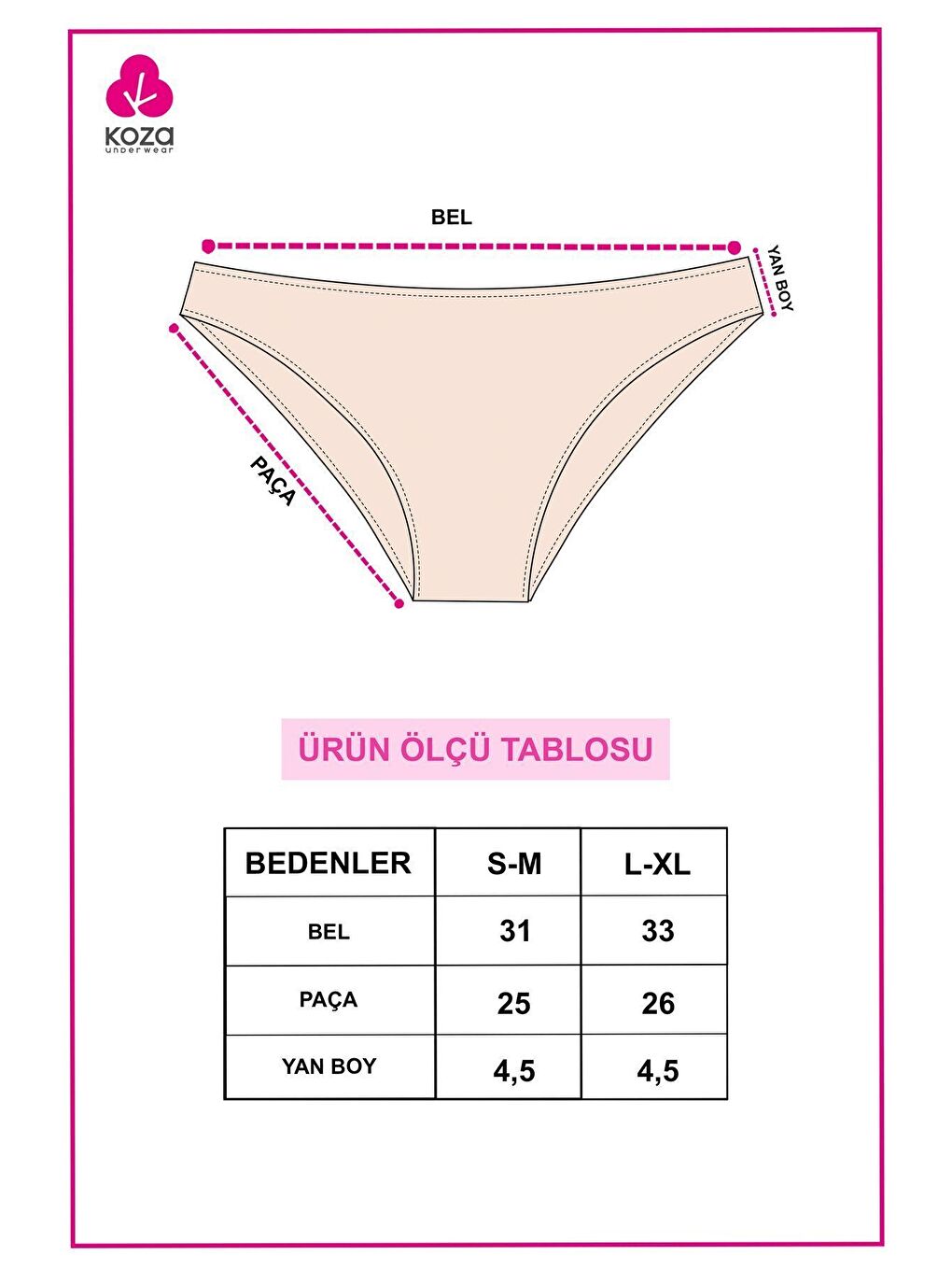 Koza İç Giyim Siyah Kadın 3'lü Pamuklu Basic Külot - 4