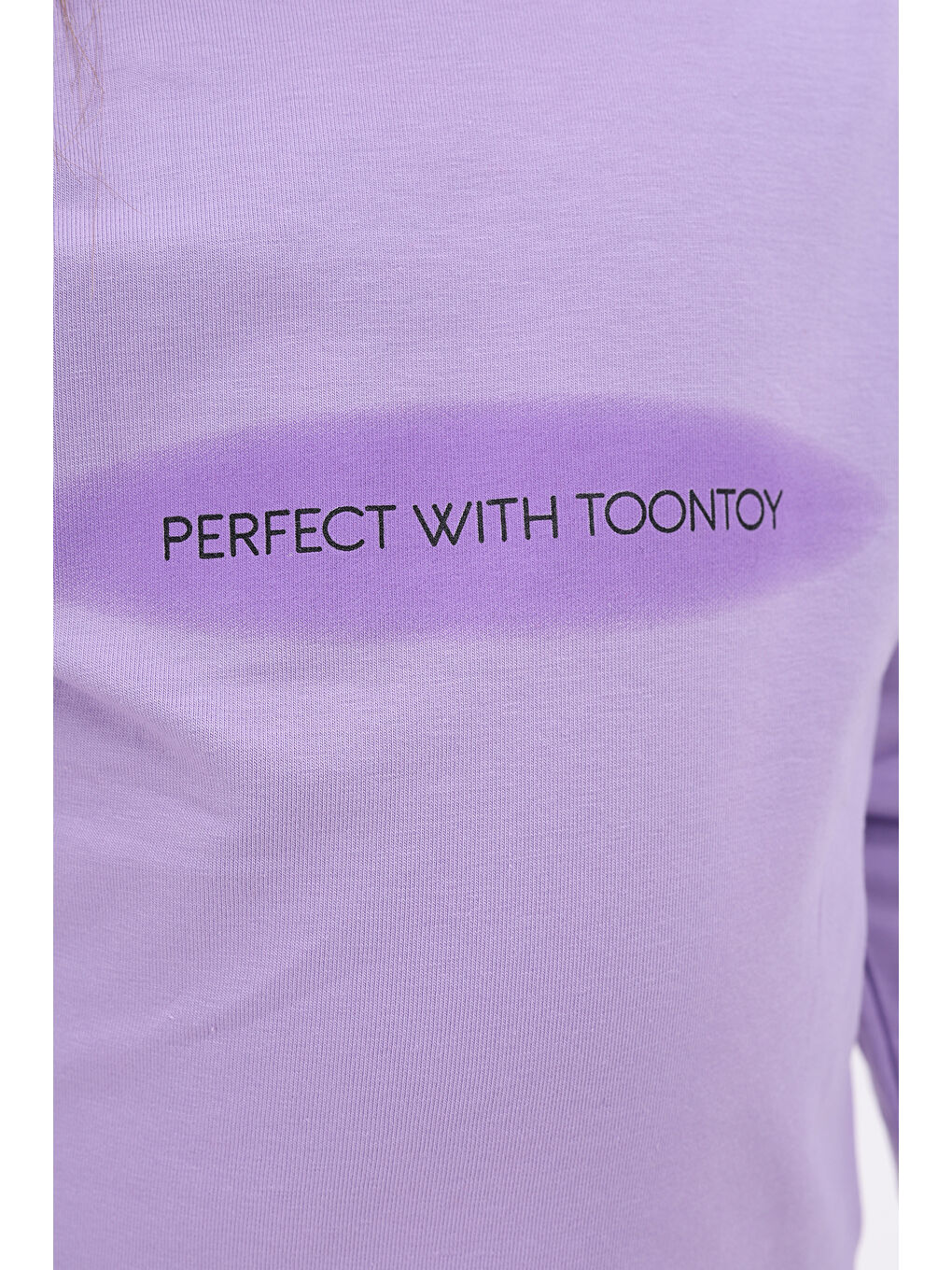 Lila Kız Çocuk Baskılı Tişört-1