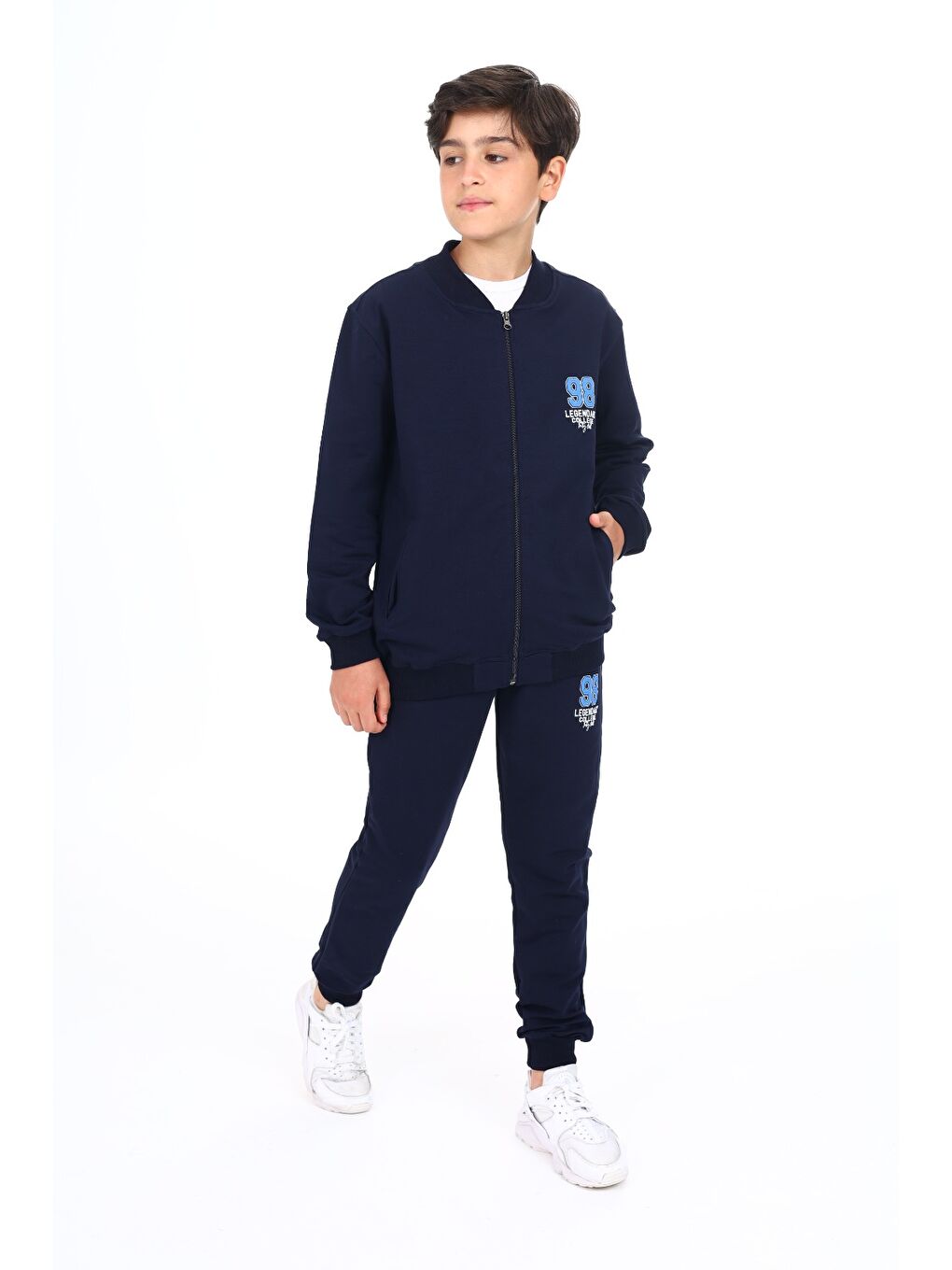 Lacivert Erkek Çocuk Baskılı Eşofman Takım-3