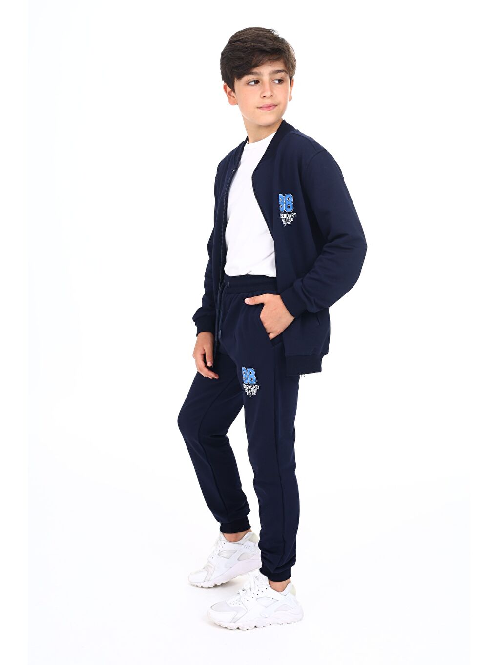 Lacivert Erkek Çocuk Baskılı Eşofman Takım-4