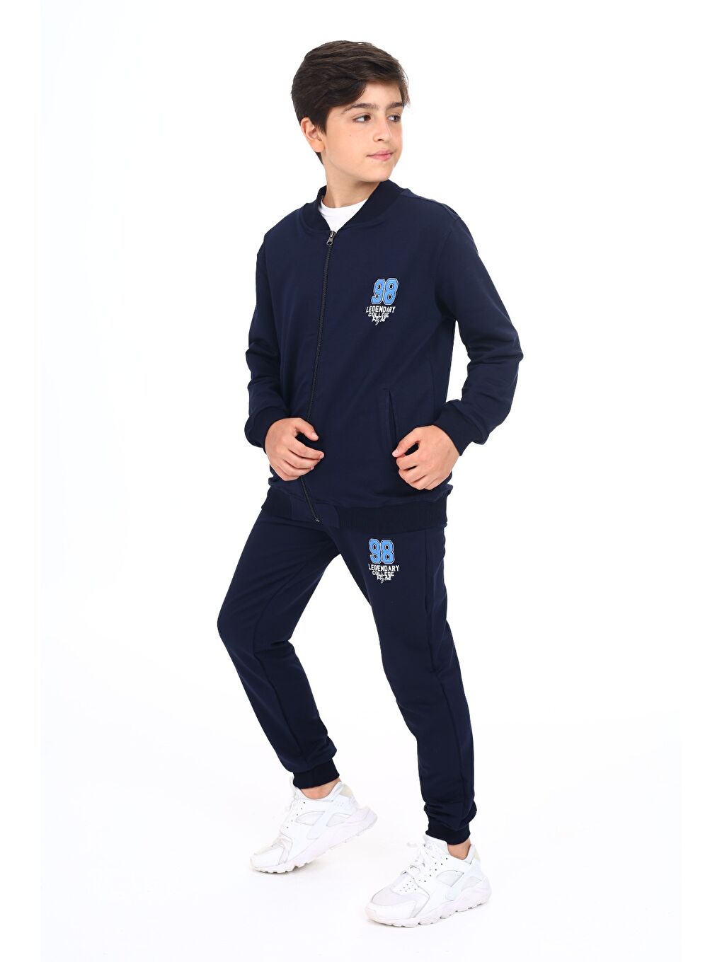 Lacivert Erkek Çocuk Baskılı Eşofman Takım-5