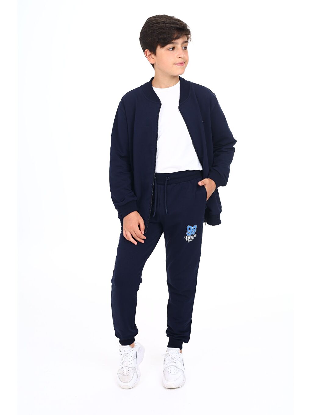 Lacivert Erkek Çocuk Baskılı Eşofman Takım-6