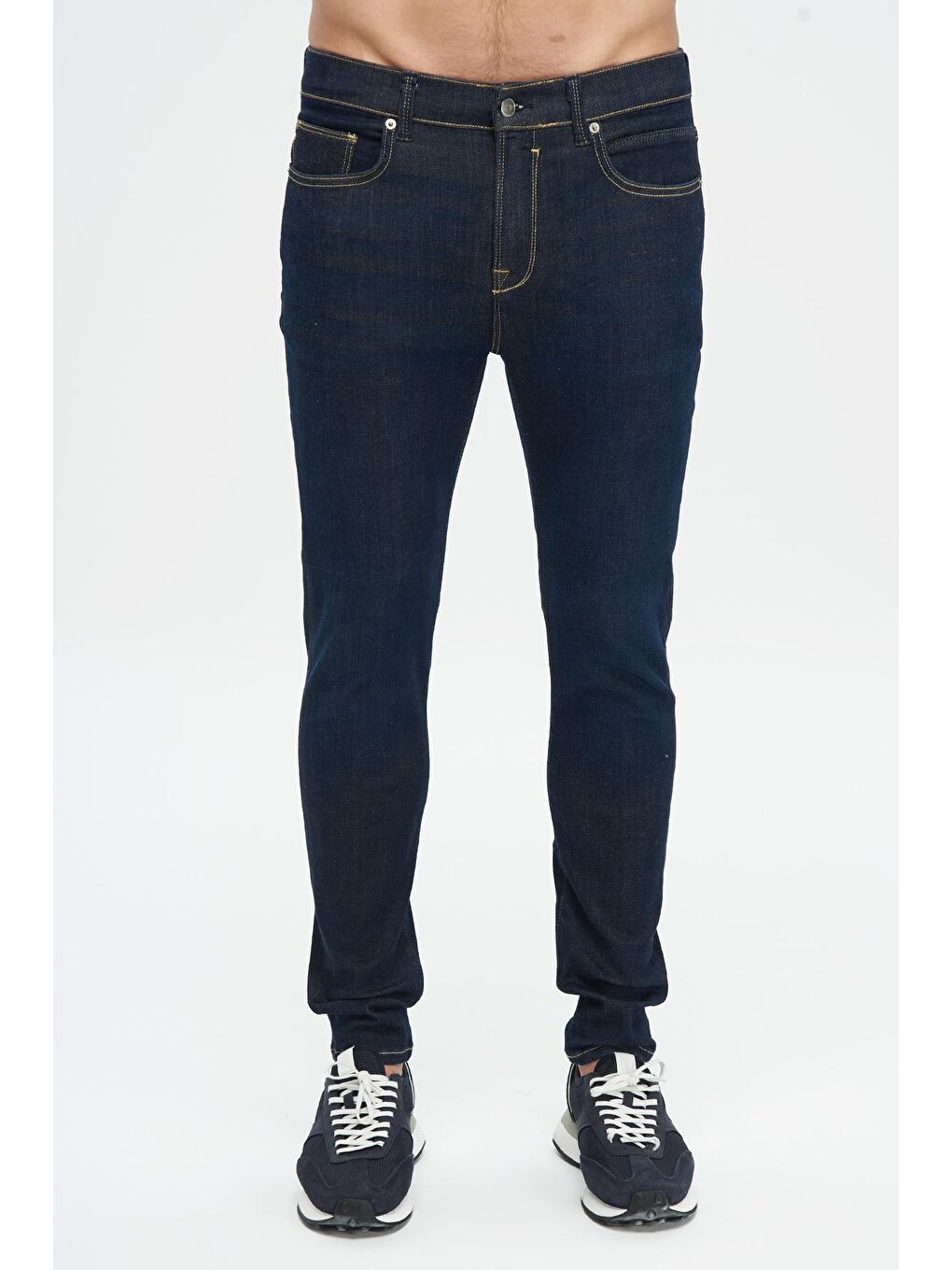 Matthew Koyu Mavi Normal Bel Slim Fit Fermuarlı Jean Pantolon E 125-022-1