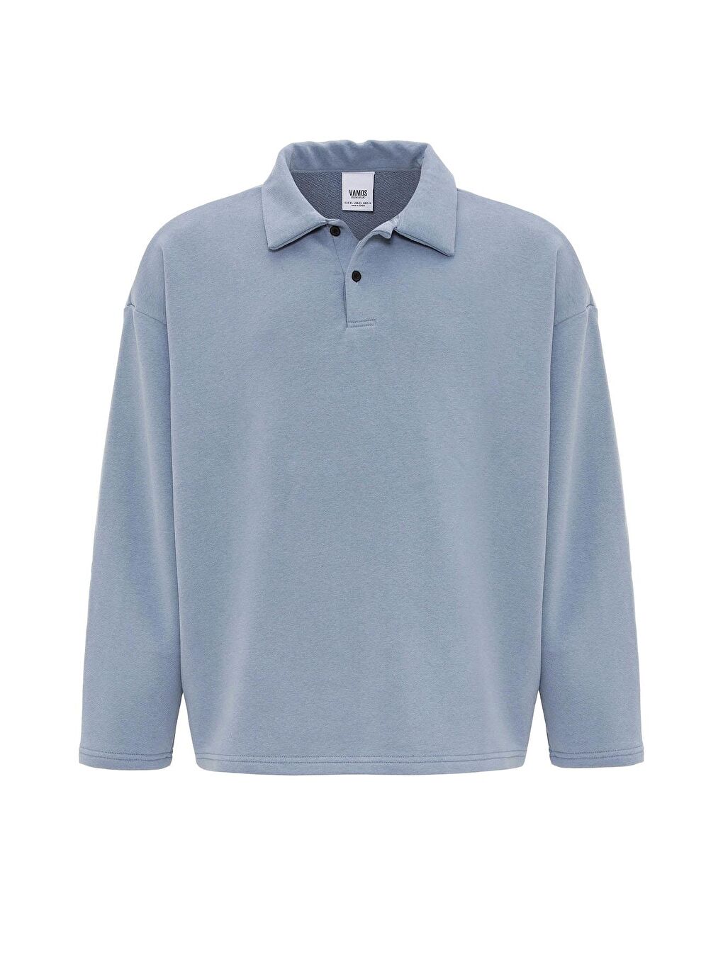 Mavi Basıc Polo Yaka Sweatshirt Aqua Marıne-1