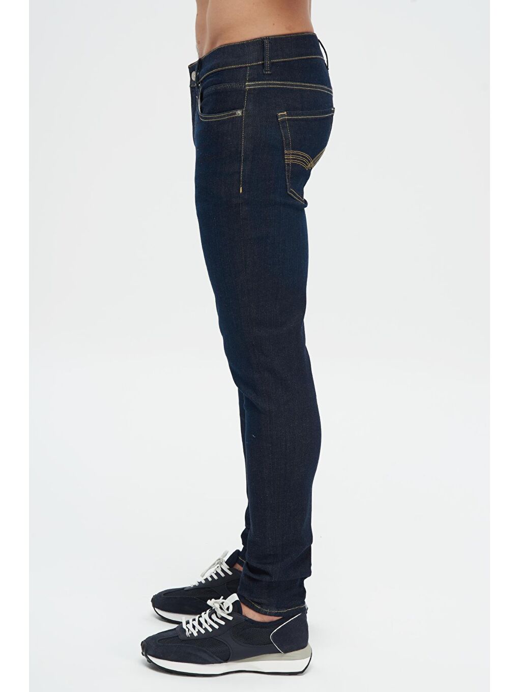 Matthew Koyu Mavi Normal Bel Slim Fit Fermuarlı Jean Pantolon E 125-022-2