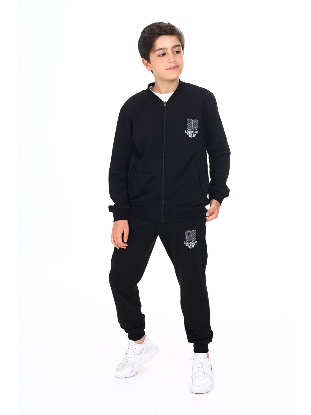 Siyah Erkek Çocuk Baskılı Eşofman Takım-2