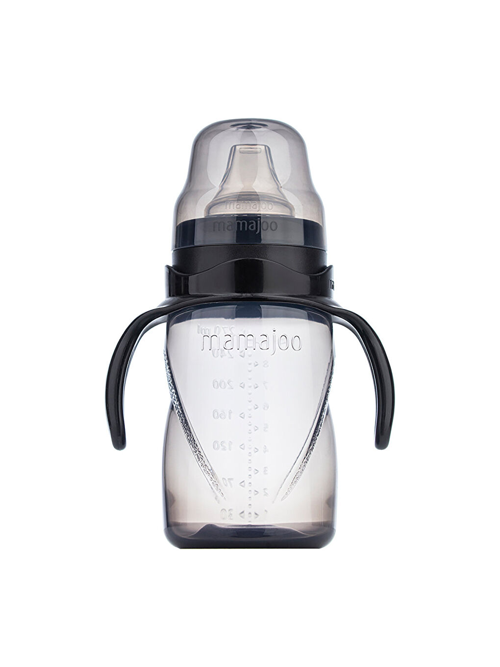Yumuşak Uçlu Kulplu Antikolik Alıştırma Bardağı 9+ Ay 270 ml Siyah