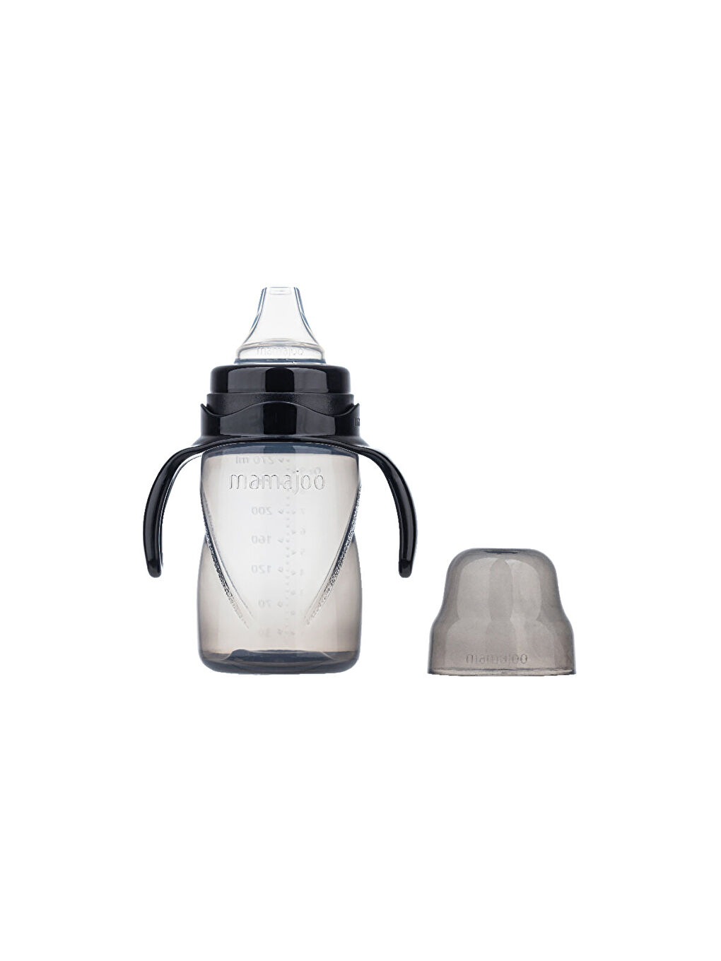 Yumuşak Uçlu Kulplu Antikolik Alıştırma Bardağı 9+ Ay 270 ml Siyah-1