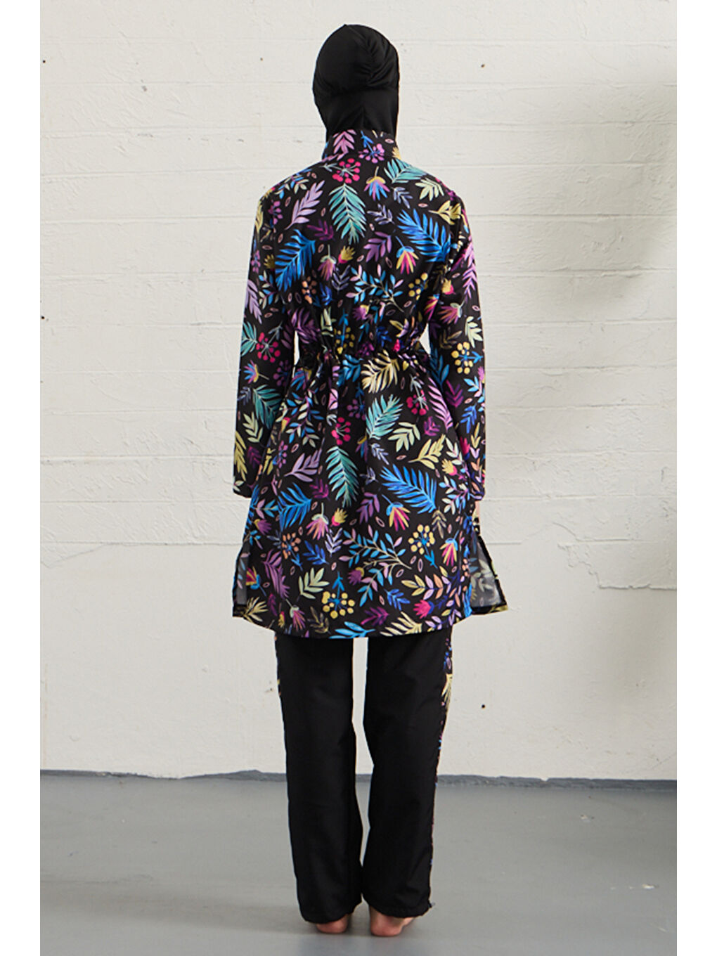 Paraşüt Tam Kapalı Tesettür Mayo 1326-249 Siyah-2