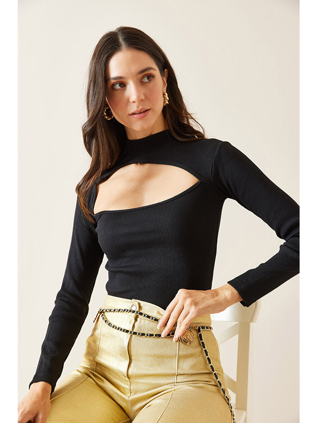 Siyah Degaje Detaylı Bluz 5KXK2-49006-02-3