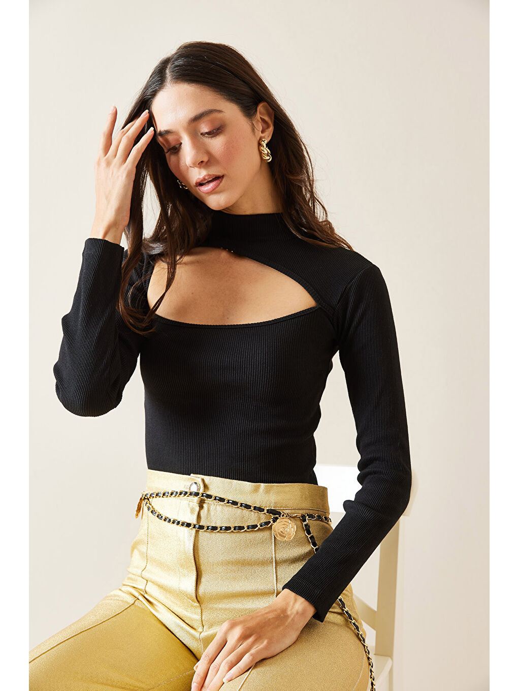 Siyah Degaje Detaylı Bluz 5KXK2-49006-02-4