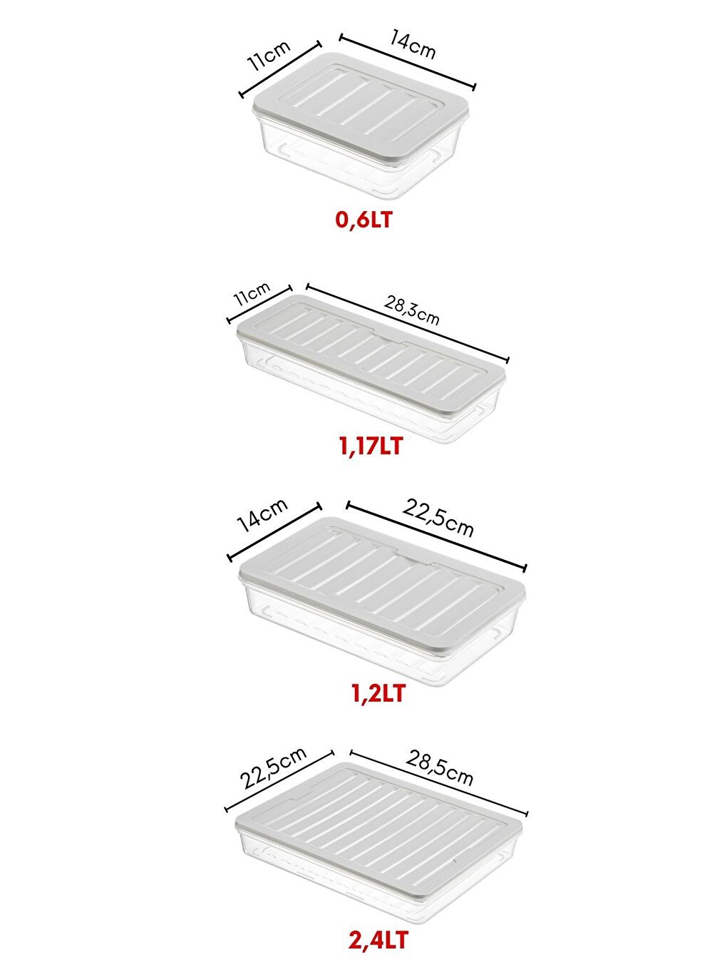 Nandy Home Krem 24 lü Set Freshbox Mikrodalga Ve Difrize Uygun Saklama Kabı Krem - 3