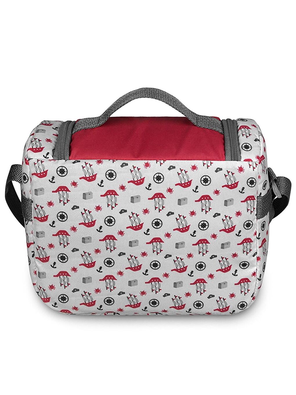 Çocuk Baskılı Beslenme Çantası - Kırmızı Standart-2