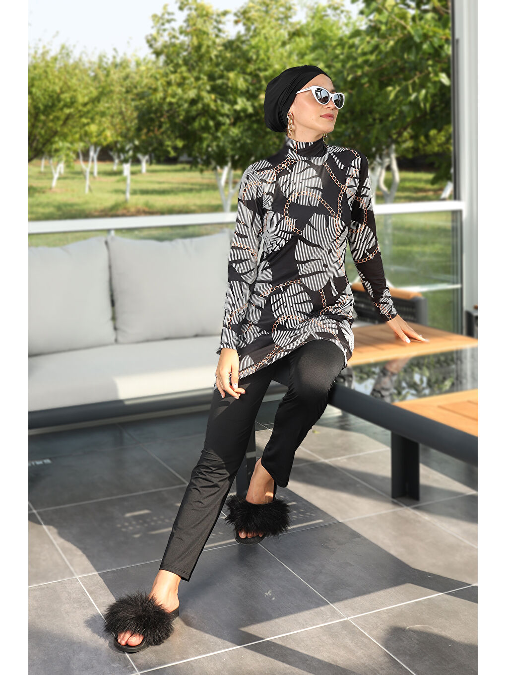 Elastanlı Tam Kapalı Tesettür Mayo 268 515 Siyah