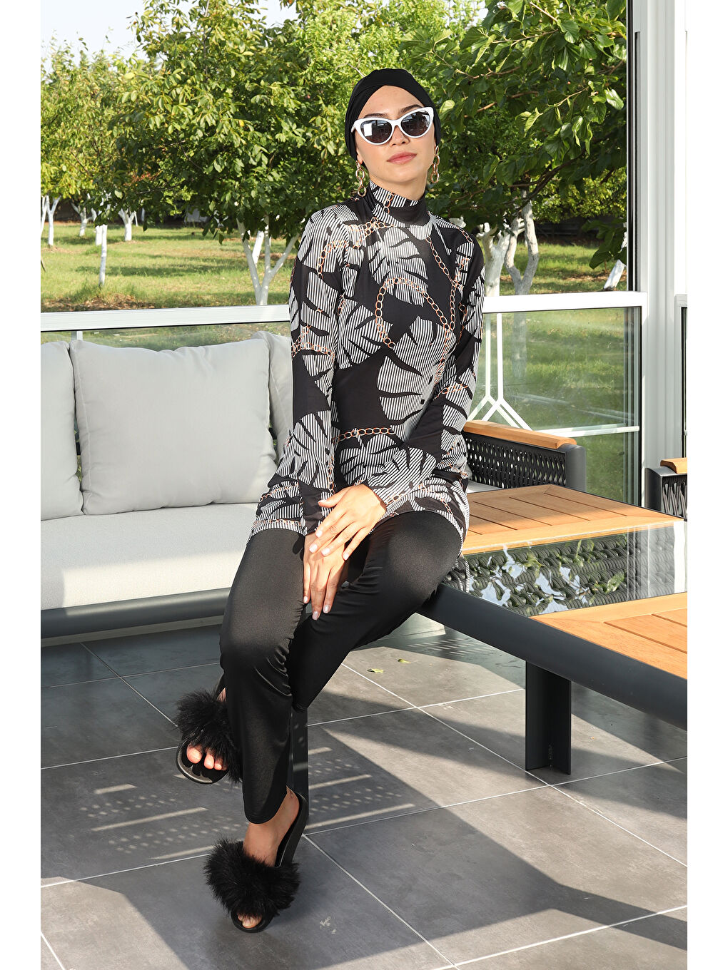 Elastanlı Tam Kapalı Tesettür Mayo 268 515 Siyah-1