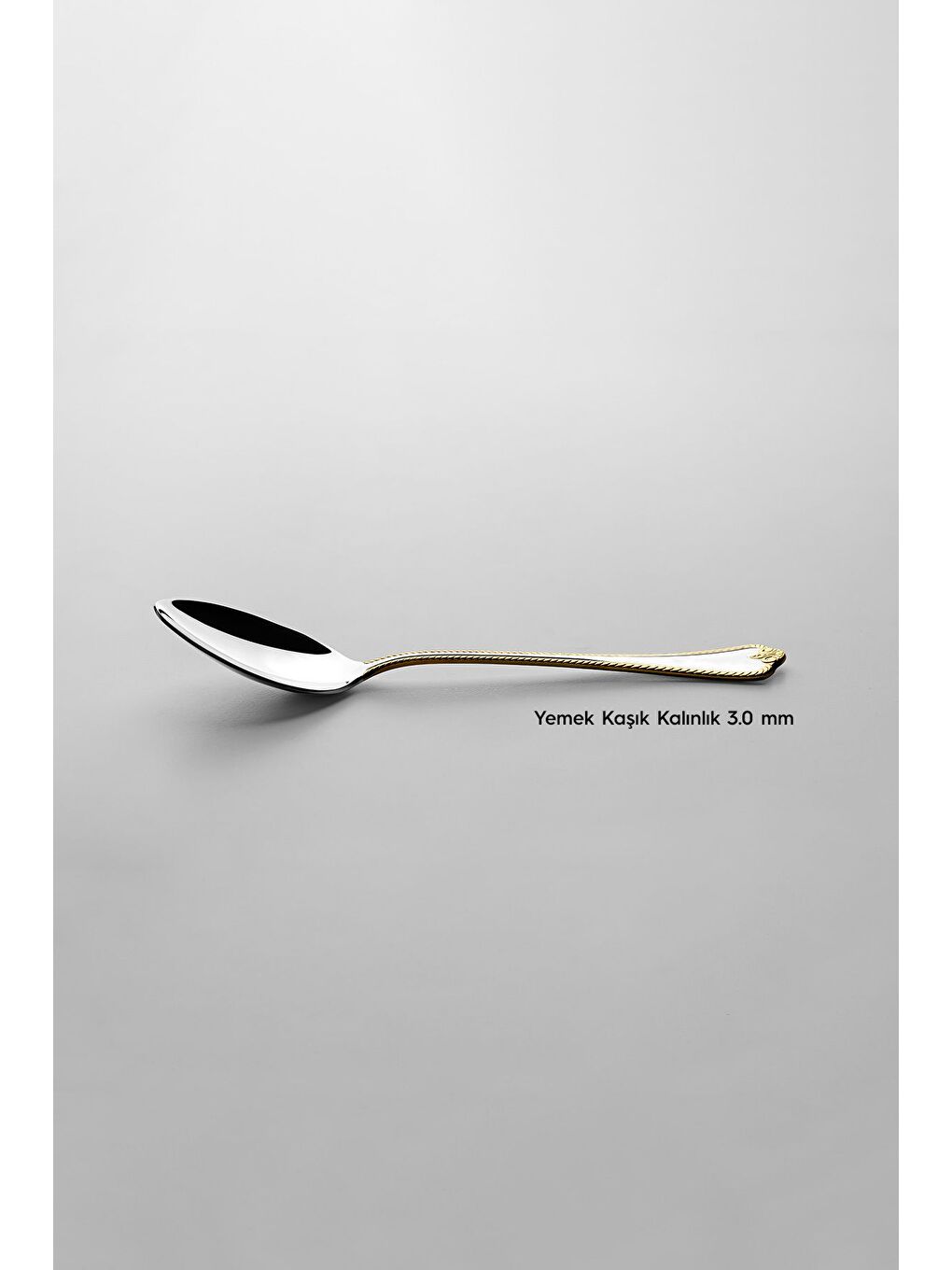 Gri Fulya Altın Sade 36 Parça 6 Kişilik Bıçaklı Çatal Kaşık Seti-6