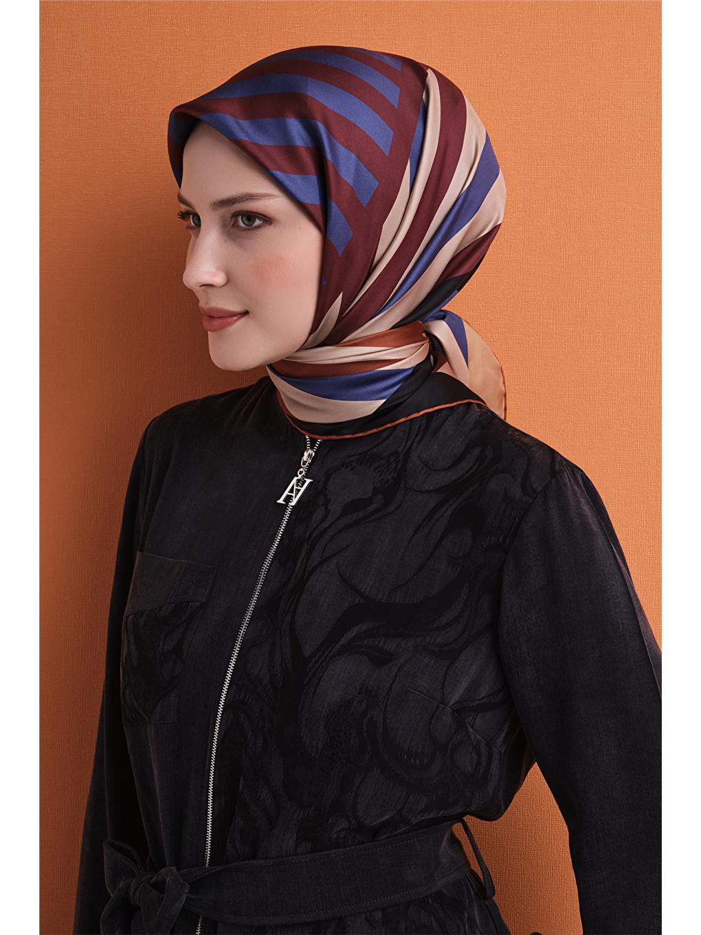 Bordo Saf İpek Twill Eşarp 9615d 85-1