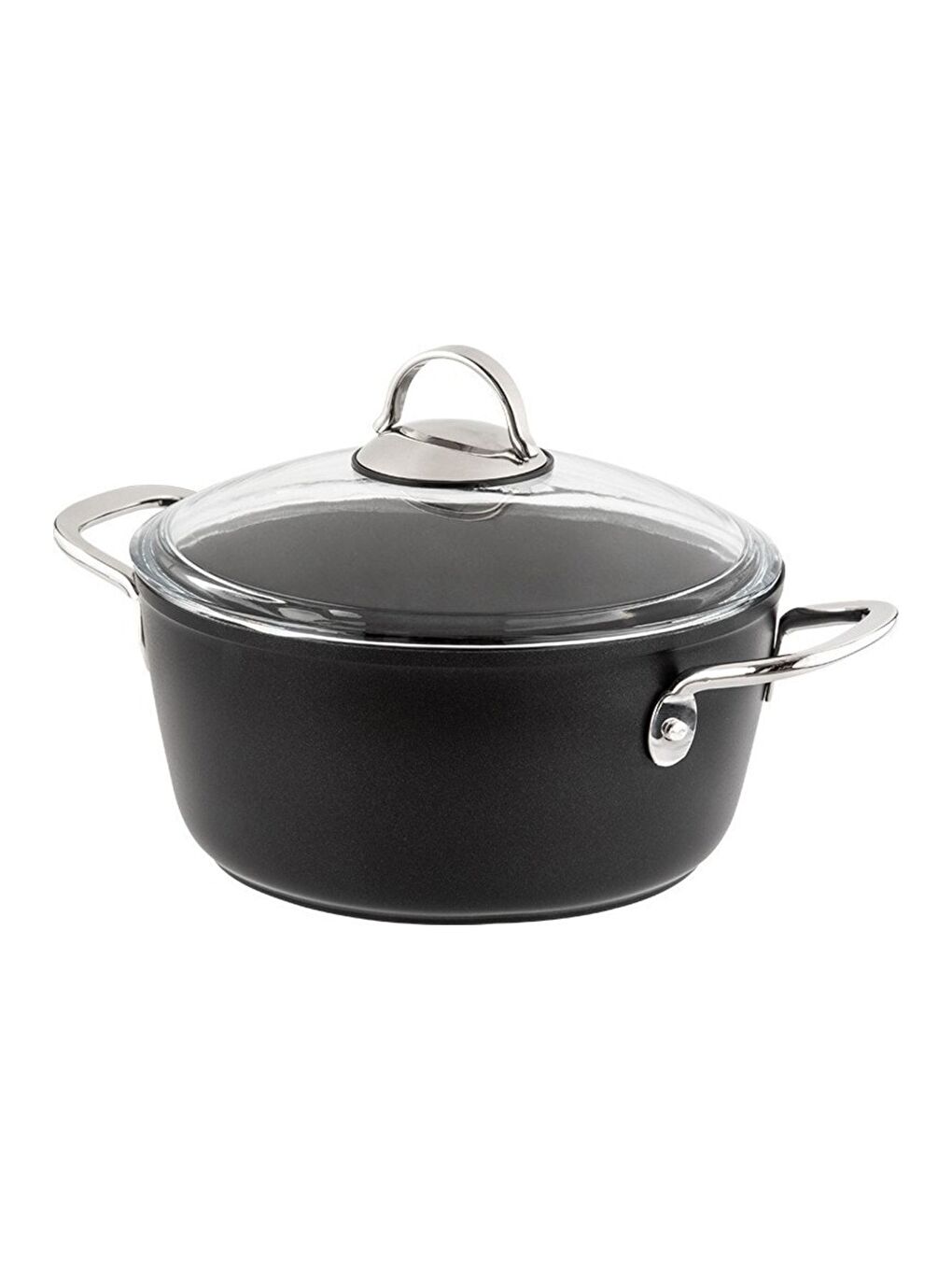 Gri Galaxy Titanyum 7 Parça Tencere Tava Seti Siyah-1