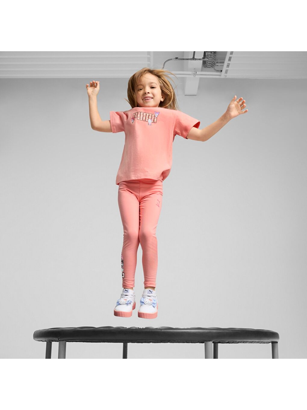 X Hk&Fr Graphic Kız Çocuk Pembe Yuvarlak Yaka Tişört-1