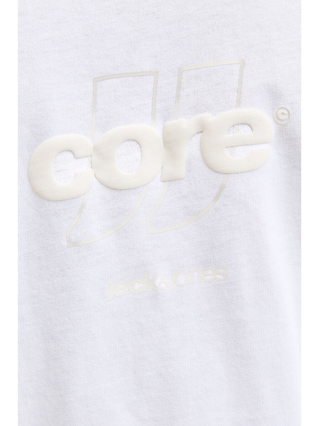 Beyaz Core Logolu Pamuklu Regular Fit Bisiklet Yaka T Shirt 12289868-4