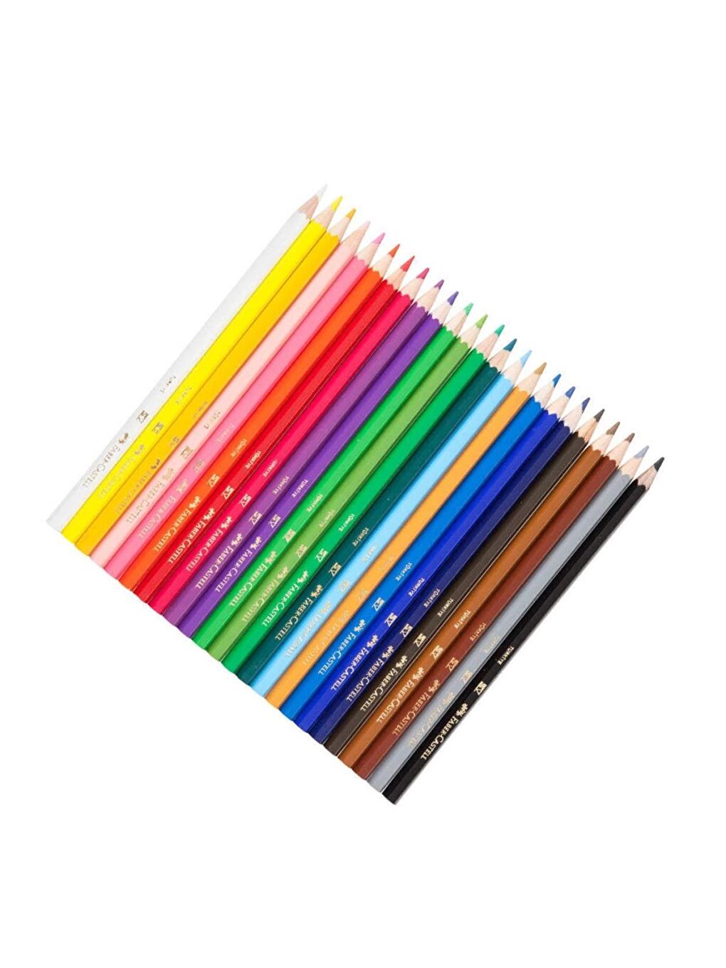 FABER CASTELL Karton Kutu Tam Boy Kuru Boya Kalemi 24 Renk - 1