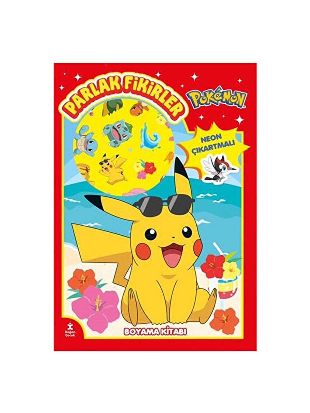 Pokemon Parlak Fikirler Neon Çıkartmalı Boyama Kitabı